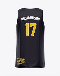 Download Basketball Reversible Mesh Jersey Mockup Back View In Apparel Mockups On Yellow Images Object Mockups