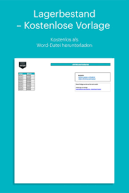 Lagerbestand Und Inventar Kostenlose Vorlage In Excel Excel Vorlage Kostenlose Vorlagen Vorlagen