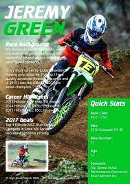I raced motocross which required hard work, focus, and responsibility. Motocross Racing Resume Template July 2021