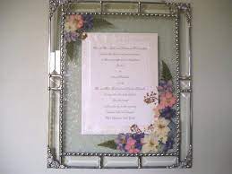 Framed Wedding Invitation Beveled Glass By Creativespiritglass Framed Wedding Invitations Wedding Frames Wedding Invitation Keepsake