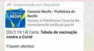 Você ﬁca sabendo ao acessar o cadastro de vacinação, no endereço: Calendario De Vacinacao Falso Circula Em Redes Sociais No Recife