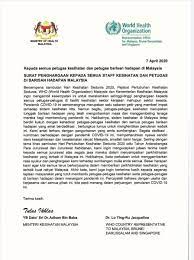 Saya boleh dihubungi melalui telefon ataupun email. Kkmalaysia On Twitter Surat Penghargaan Kepada Semua Kakitangan Kesihatan Dan Petugas Di Barisan Hadapan Malaysia Sempena Hari Kesihatan Sedunia 2020 Appreciation Letter To Our Healthcare Workers And Other Frontline In Malaysia Muhyiddinyassin