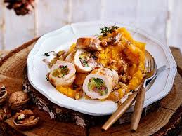 Hahnchen Rollchen Mit Will Mehr Walnussbutter Rezept Lecker Weihnachtsessen Mit Fleisch Rezepte Essen