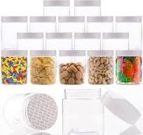 Plastic Jars with Lids - 8 OZ Small Plastic Containers - 18 Pack - Travel  Cosmetic Containers for Creams - Leak Proof Clear Jar