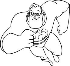 Printable coloring pages of mr. Cool The Incredibles Running Man Coloring Pages Disney Characters Incredible Bob Parr Freeze Boy Frozone 2 Villain Name Edna Mode Oguchionyewu