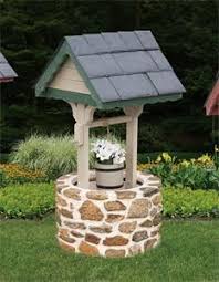 Amish Wishing Well 11626 Outdoor Stone Wishing Well Garden Outdoor