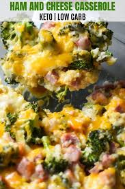 Ham Casserole With Cauliflower Rice Ham Casserole Keto Recipes Dinner Ham Casserole Recipes