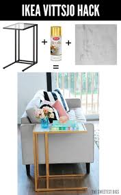 I promptly texted it to el granto to get his thumbs up before buying. Ikea Hack Turn The Vittsjo Into A Gold And Marble Side Table The Sweetest Digs