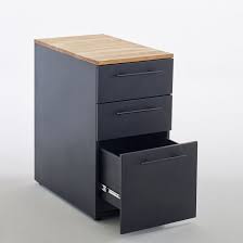 Caisson De Bureau 3 Tiroirs Style Industriel Hiba Noir Bois La Redoute Interieurs La Redoute Mobile Caisson Bureau Caisson Tiroir