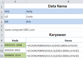 Cara Menggunakan Function Untuk Memisahkan Atau Mengambil Bagian Teks Di Excel Computer 1001