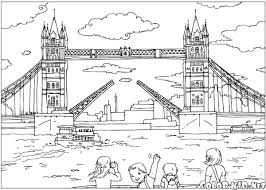 It develops fine motor skills, thinking, and fantasy. Coloring Page London Bridge