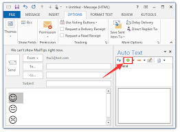 How to insert smiley faces in Outlook email message?