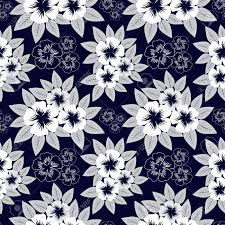 Order soon timeless treasures london blues stamped pattern blue. Seamless Navy Blue Pattern With White Flowers Royalty Free Cliparts Vectors And Stock Illustration Image 18848503