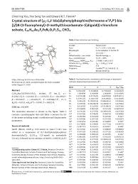 No 5, jalan mj 13, taman industri meranti jaya, selangor, puchong, malaysia. Pdf Crystal Structure Of M2 1 1 Bis Diphenylphosphino Ferrocene K2p P Bis Z N 3 Fluorophenyl O Methylthiocarbamato S Digold I Chloroform Solvate C50h42au2f2fen2o2p2s2 Chcl3