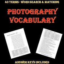 Photography 101 Terms And Vocabulary Photography Vocabulary Vocabulary Photography Student