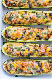 Mexican Zucchini Burrito Boats Making Thyme For Health High Protein Vegetarian Recipes Recipes Food