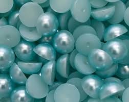 Blue Faux Pearl Flatback Cabochons: Nail Art, Tumblers (3MM, 5MM, 8MM, 10MM)