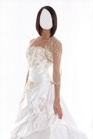 Braunes hochzeitskleid mit glitzer mieten | mymaglus. Dress Up Die Braut In Weissen Kleid Mit Diesem Foto Montage Photoeffekte
