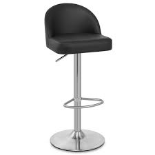 Tabouret De Bar Design Simili Cuir Noir Mimi Mdt Tabouret De Bar Design Tabouret De Bar Bar Design