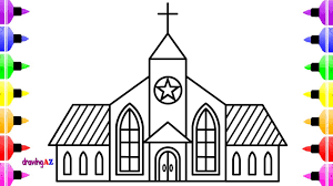Which is the best way to draw a church? Church Drawing Easy For Kids