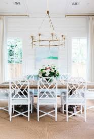 Italian brass and bamboo dining table or desk, crespi style, 1970s. White Bamboo Chairs At Salvaged Wood Dining Table Cottage Dining Room