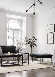White Walls And Walnut Floors Coco Lapine Design White Walls Living Room Living Room White Minimalist Living Room