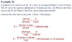 Iv Flow Rate Calculations
