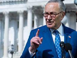 Senate majority leader chuck schumer of n.y., talks with reporters on capitol hill in washington, tuesday, june 8, 2021. Wfnbouc Wyue6m