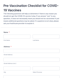 Vams (vaccine administration management system) frequently asked questions about functionality, account creation and registration, including information for specific audiences. Covid 19 Vaccine Pre Screening Form Template Jotform