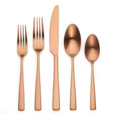 Get it as soon as tue, jun 29. Ornative Rena 20 Piece Matte Copper 18 0 Stainless Steel Flatware Set Service For 4 09620cor1 The Home Depot