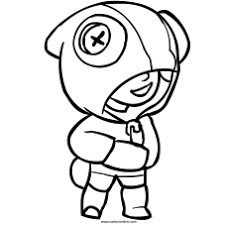 Leon shoots a quick salvo of blades at his target. Brawl Stars Coloring Page