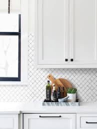 Designing backsplash tile patterns crochet, carving, patterns. White Gray Marble Flower Mosaic Tile Backsplash Com
