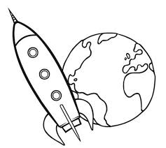 Kostenlose Malvorlage Ausserirdische Und Das Weltall Rakete Und Erde Zum Ausmalen