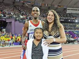 After his spectacular win in the 5,000m final won farah his second gold of london 2012, the athlete ran over to his wife tania at the side of the track. Ambition Is Not A Stick To Beat Anyone With Least Of All Mo Farah And His Family The Independent The Independent