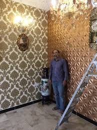 تغليف ورق جدران مع فوم تطعيم صالة مكتب الكوثر للديكور Facebook