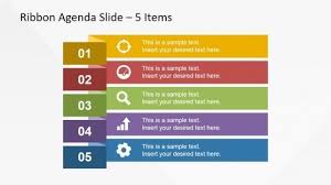 Once you went through the most important issues, you. 5 Items Ribbon Agenda Slide Template For Powerpoint Powerpoint Templates Powerpoint Design Powerpoint