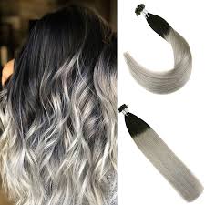 Wear gloves and follow the directions to mix the bleach powder and. Ombre 1 Jet Black 18 Ash Blonde Hair Extensions Length 20 50 Grams Fusion U Tip