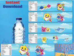 Since launching her handcrafted lifestyle site with her first paper rose in 2013, lia and her team have developed thousands of original diy templates, svg cut files, and tutorials to empower others who want to learn, make, and create. Instant Download Baby Shark Water Bottle Labels Baby Shark Party Baby Shark Birthday Printable Baby Shark Shark Birthday Party 1st Boy Birthday