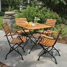 The patio is ornamented with a blend of. Teak Patio Set Vineto Square Folding Table Country Casual Teak