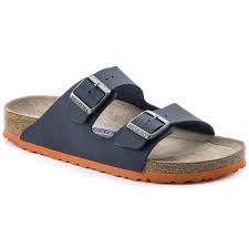 Birkenstock Ladies Arizona Birko Flor Sandal Arizona Birko Flor Desert Soil Blue Birkenstock Sporty Look Girls Shoes