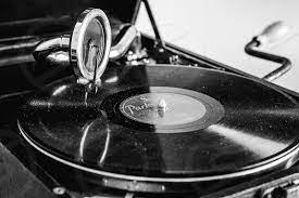 Affordable and search from millions of royalty free images festive postcard frame.turntable vinyl record player on the background of their white wooden halftone sound wave black and white pattern. Black And White Shot Of An Old Vinyl Record Player By Elena Yurchenko Photo Stock Snapwire