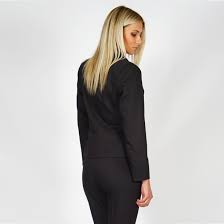 Класически дамски черен костюм от сако с хастар и панталон 80621-60460,  Adora Fashion House