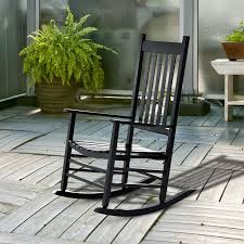 Gci outdoor freestyle rocker portable folding rocking chair. Porch Rocking Chair Outdoor Patio Wooden Rocking Chair Black 712190178215 Ebay