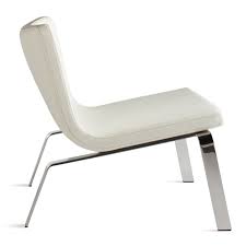 Stella Armless White Leather Lounge Chair Lounge Sessel Sessel Sessel Weiss