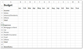 How To Make A Monthly Budget Template In Excel