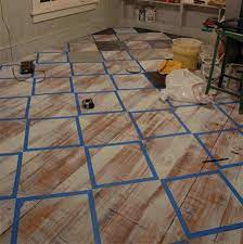 Bedroom with painted diamond floor. Home Dzine Ideas And Tips For Painted Wood Floors Painted Wood Floors Painted Floors Home Goods Decor