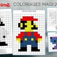 Fractions Coloriages Magiques Fractions Coloriage Magique Fraction Cm1