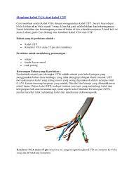 Maybe you would like to learn more about one of these? Membuat Kabel Vga Dari Kabel Lan