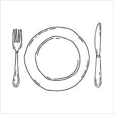 Dessin Assiette Couverts
