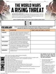 World Wars A Rising Threat Video Guide World History Teaching Teaching Us History World History Lessons